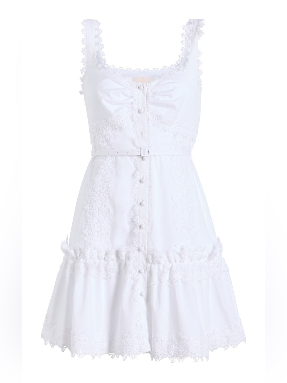 NWT Cinq à Sept Aziza White Mini Dress - Size 8 - Picture 5 of 15